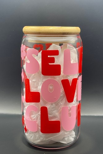 كوب زجاجي - عبارة ايجابية