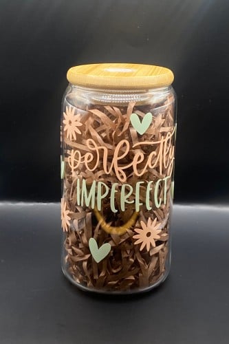 كوب زجاجي - عبارة ايجابية