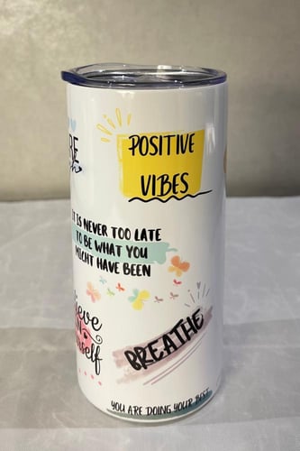 كوب حافظ للحرارة والبرودة -عبارات ايجابية انجليزية