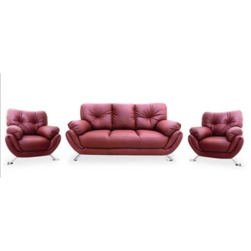 Leather sofa set - red
