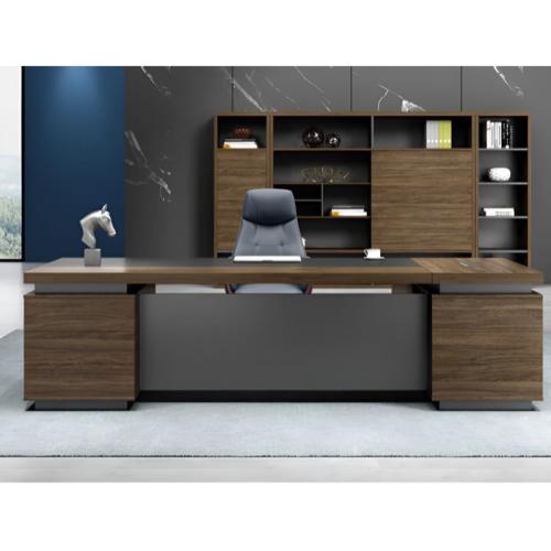 Modern office 200cm-wooden×black