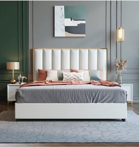Modern bed 180cm - white