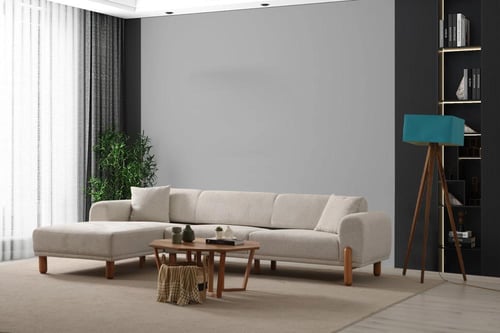 كنبة زاوية - بيج