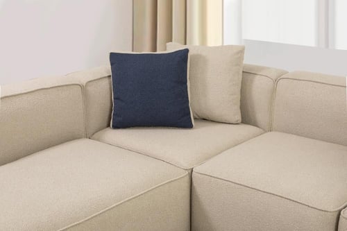 كنبة زاوية شكل حرف U - بيج