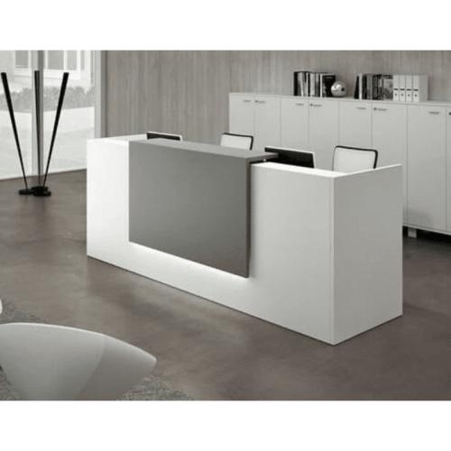 Reception desk 150cm–white×gray