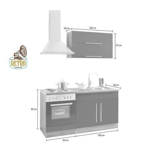 وحدة تخزين مطبخ-أبيض×بني