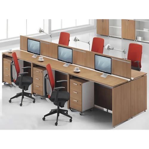 Six-cell workbench 360cm–wooden