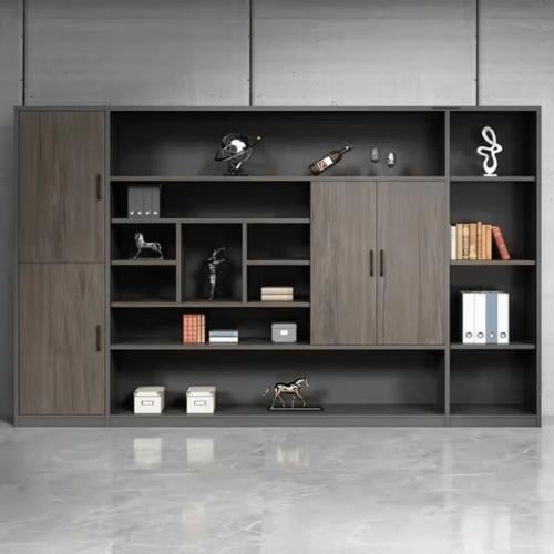 Modern library 280cm - brown × black