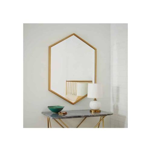 Hexagonal shape mirror - gold