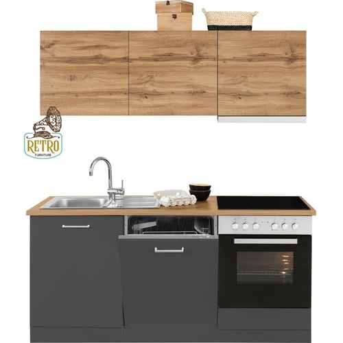 وحدة تخزين مطبخ- رمادي×بيج