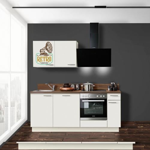 وحدة تخزين مطبخ- أبيض×بني