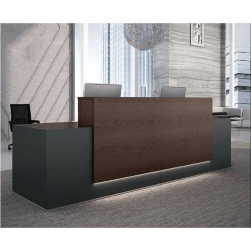 Reception desk 150cm–black×brown