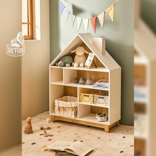 مكتبة 80سم – أوف وايت×بيج