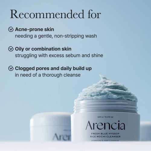 منظف موتشي بالأرز ونبتة الهيزوب الزرقاء من ارينسيا...