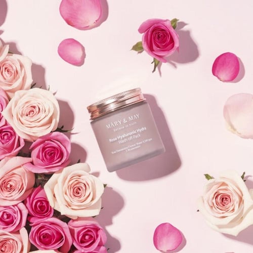 قناع غسول الورد بالهيالورونيك المرطب من ماري اند م...