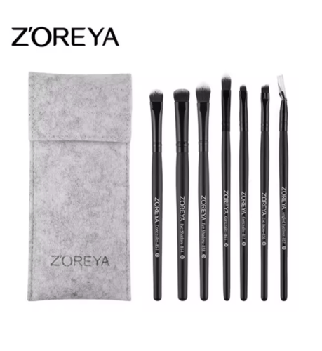 فرش مكياج 7 قطع مع شنطة صغيرة من ZOREYA