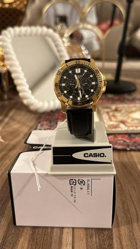 Casio Men's Black Leather Analog Wrist Watch Mtp-V...