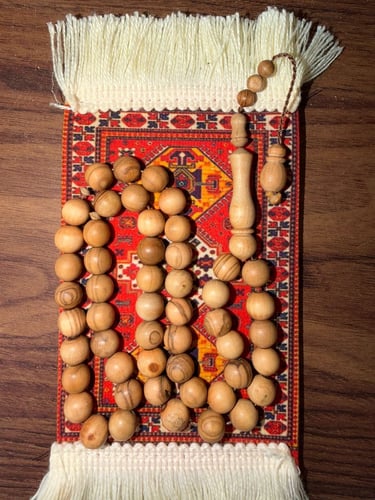 سبحة خشب الزيتون (مع رائحة زيتون) 🪵