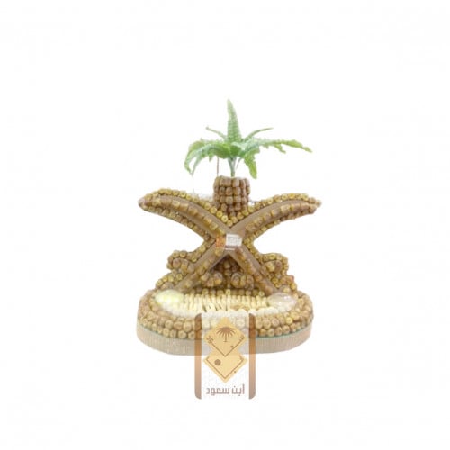 مجسم نخلة وسيفين مقاس صغير