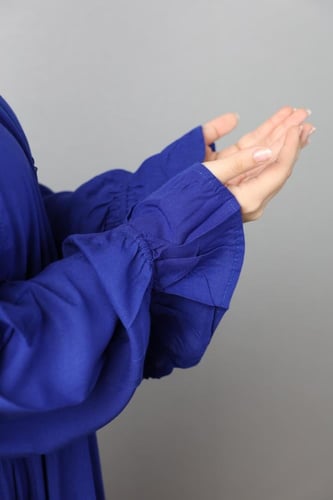 شرشف صلاة قطن ازرق