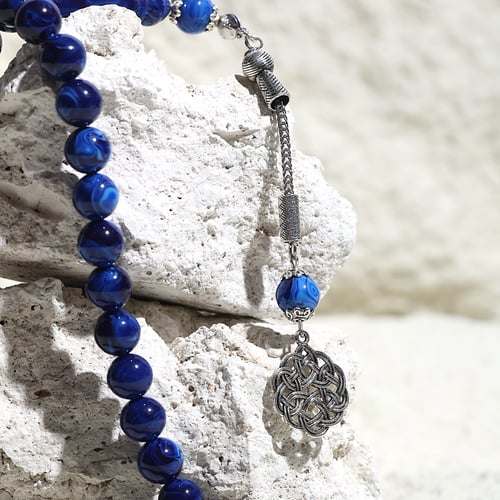 سبحة بكلايت زرقاء