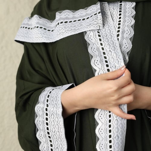 شرشف صلاة فخم مفتوح زيتي