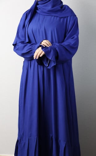 شرشف صلاة قطن ازرق