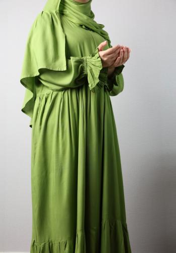 شرشف صلاه مغلق بسحاب لون عشبي