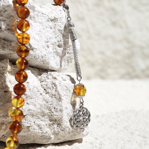 سبحة بكلايت عسلي