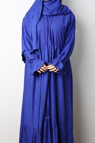 شرشف صلاه مفتوح من الوسط ازرق