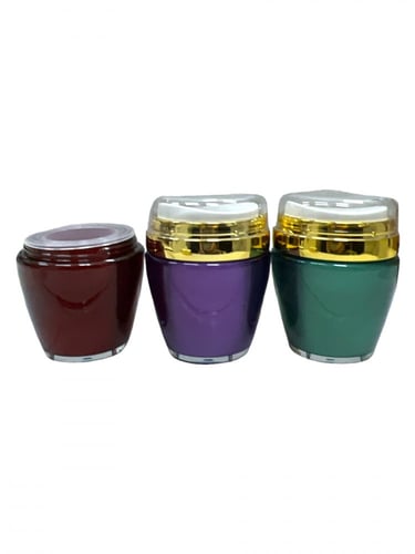 علب كريم اكريليك ضغاط ملون