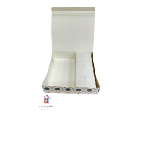 علب ورقيه بتقسيمات مختلفه نقشه بلونين