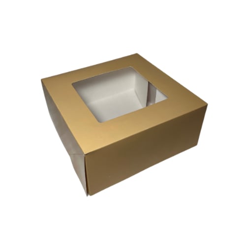 علب كيك مربع بنافذه عدة الوان