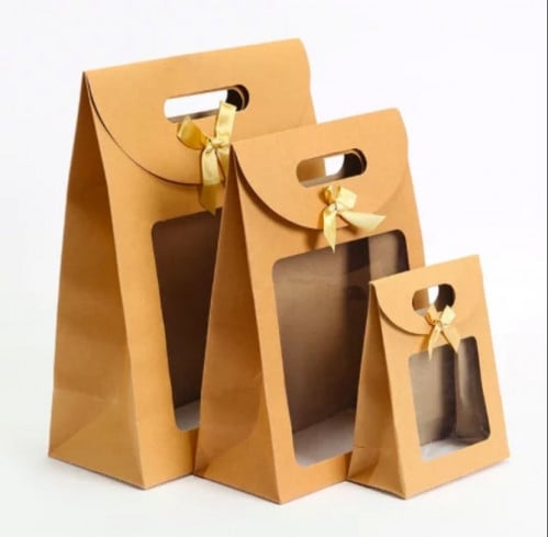 اكياس فاخرة بنافذة وفيونكه