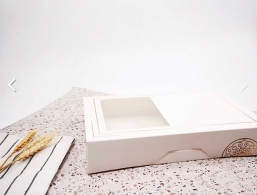 علب ورقيه مستطيل غطاء متصل