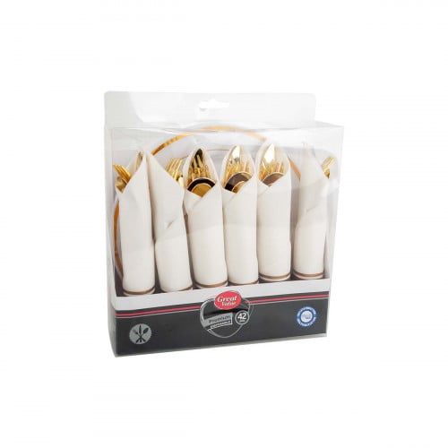 طقم ادوات مائدة بلاستيك