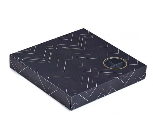 بوكس حلويات فاخره مقسم 25 كحلي