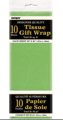 ورق تيشو اخضر للتغليف 10 حبات