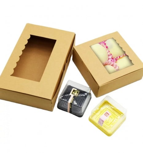 علب ورقية مربعه بنافذه