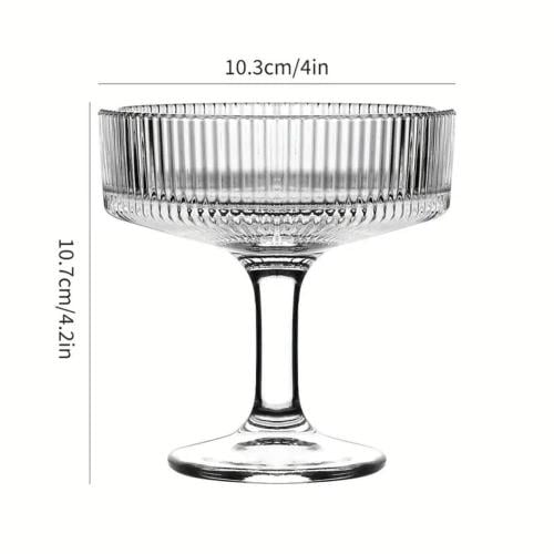 كاسات حلا زجاج مخططه