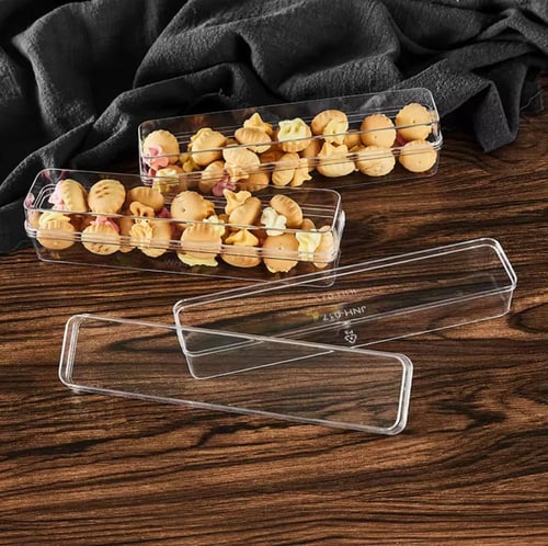 علب اكرلك مستطيل غطاء مرتفع