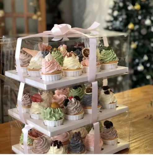 علب كب كيك 6 فتحات