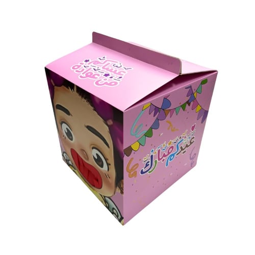 علب مفاجات توزيعات العيد لون بمبي
