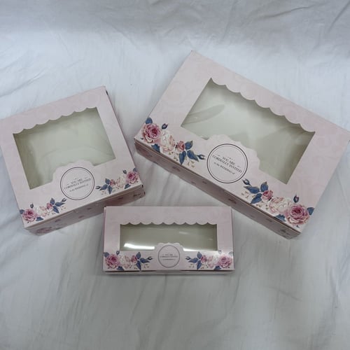 علب ورقية غطاء متصل بشكل ورد