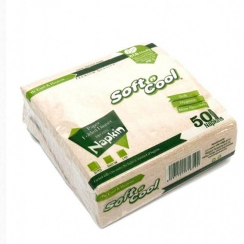 منديل سفره ورقيه بني