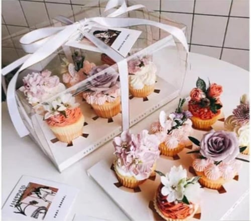 علب كب كيك 6 فتحات