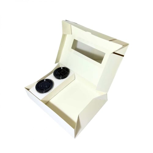 علب ورقيه غطاء متصل ونافذه مقسم صوص