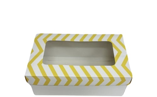 علب معمول اصفر مموج ب 3 مقاسات مختلفه 12 حبة