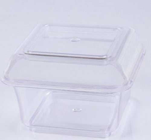 علب اكريلك للحلا بغطاء منفصل