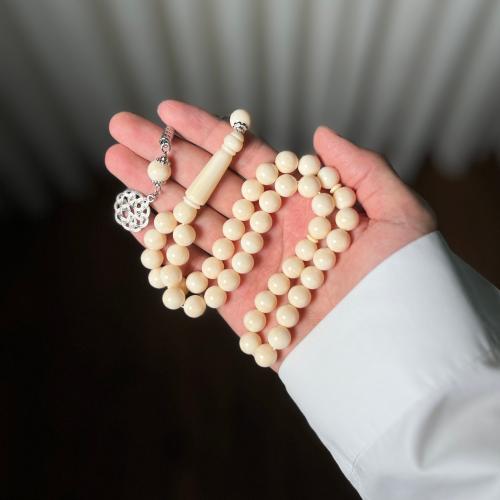 سبحة بكلايت ابيض عاجي